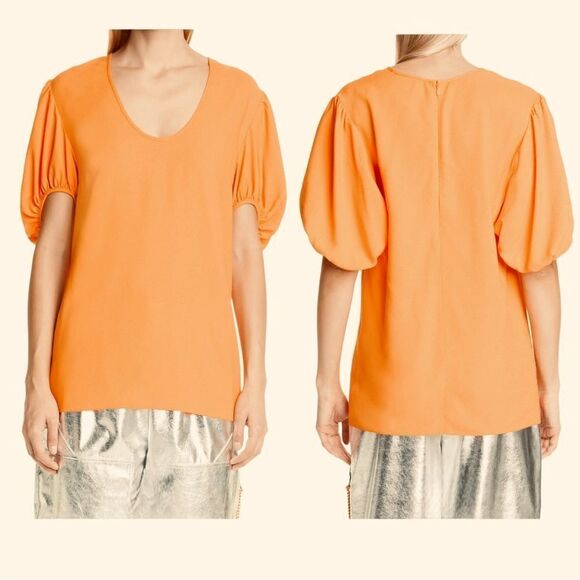 STELLA MCCARTNEY Puff Sleeve Blouse Top short sleeve - Picture 3 of 10